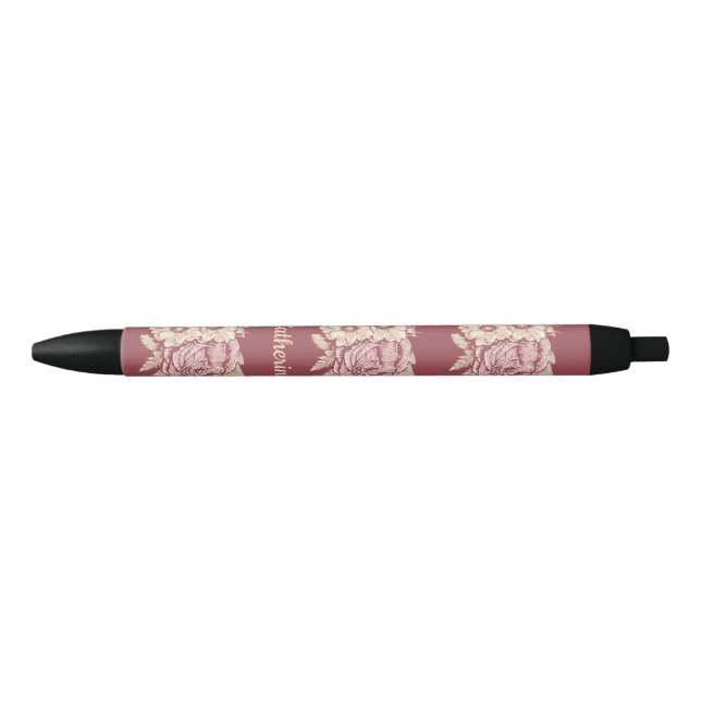 Flower Illustration custom name pens (Front)