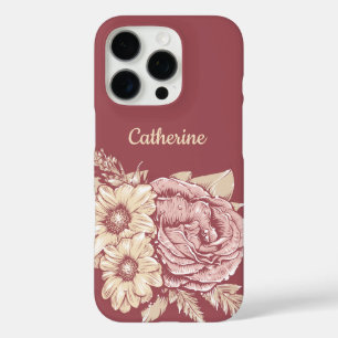 Flower Illustration custom name phone cases
