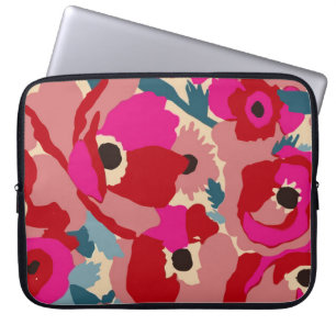 Flower illustration pattern. Floral botanical Moti Laptop Sleeve