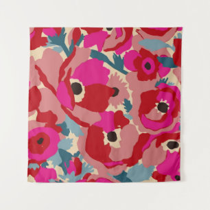 Flower illustration pattern. Floral botanical Moti Tapestry