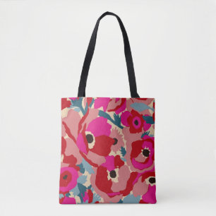 Flower illustration pattern. Floral botanical Moti Tote Bag