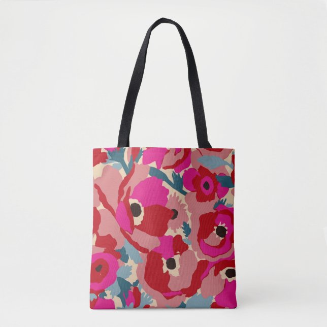 Flower illustration pattern. Floral botanical Moti Tote Bag (Front)