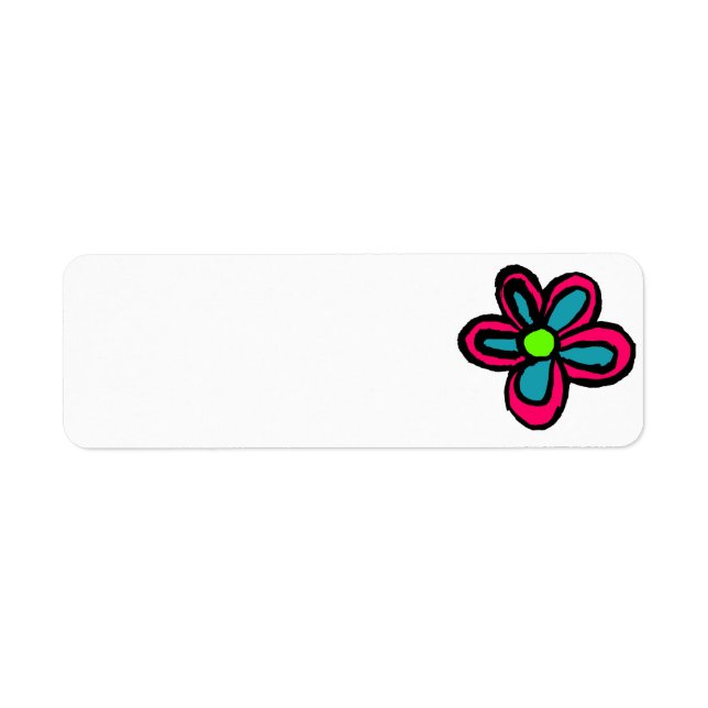 Flower illustration return address label (Front)