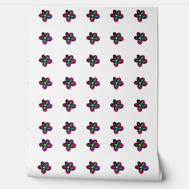 Flower illustration wallpaper (Unrolling)