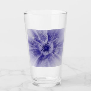 Flower in blue glass