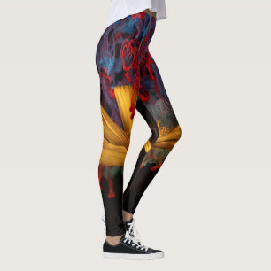 Flower in color smoke leggings
