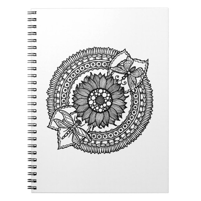 Flower In Mandala Notebook (Front)