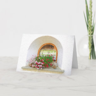 Flower in Old Window Sympathy Card