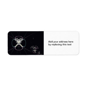 Flower in Space Custom Return Address Labels