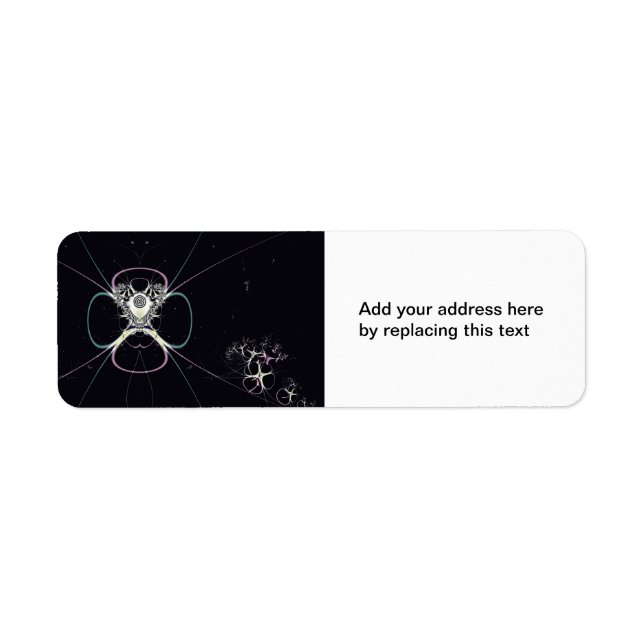 Flower in Space Custom Return Address Labels (Front)