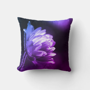 Flower In Sunlight Black And White Colour Tint Cushion