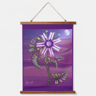 Flower in the desert hanging tapestry