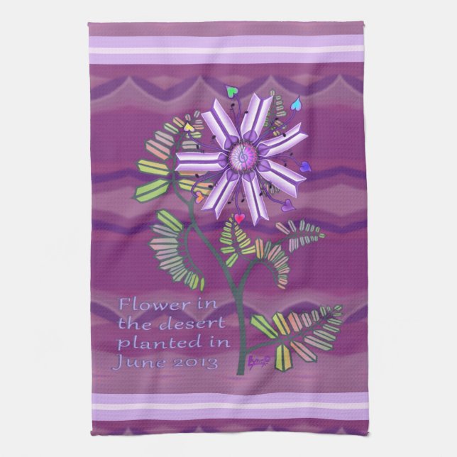 Flower in the desert kitchen towel (Vertical)