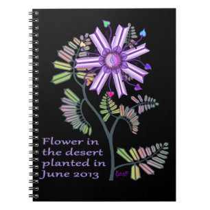Flower in the desert Spiral Photo Notebook