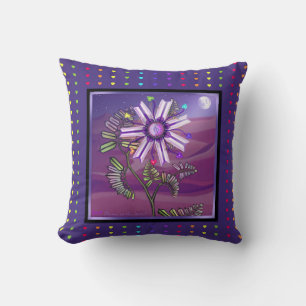 Flower in the desert Throw Pillow