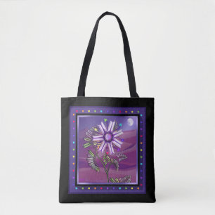 Flower in the desert tote bag