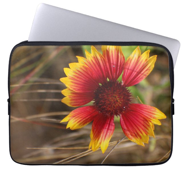 Flower in the Wind Laptop Sleeve (Front)