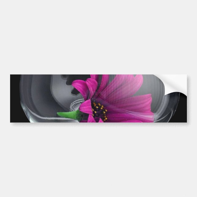 Flower in Vase Bumper Sticker (Front)