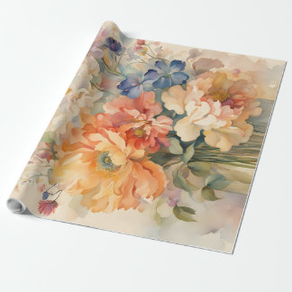 Flower in vase wrapping paper