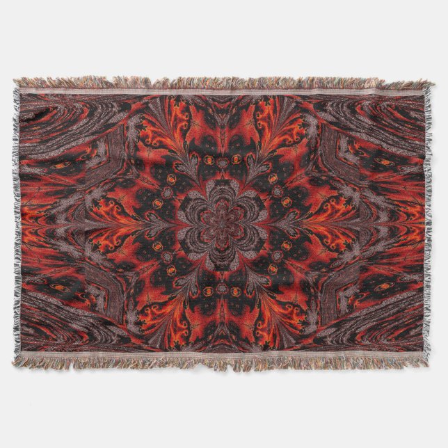 Flower in Velvet 1 Throw Blanket (Front)