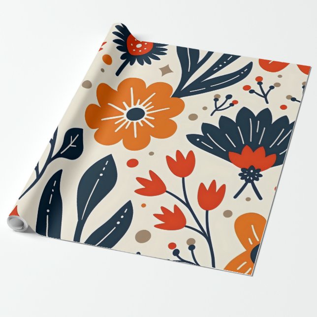 Flower in wrapping paper (Unrolled)