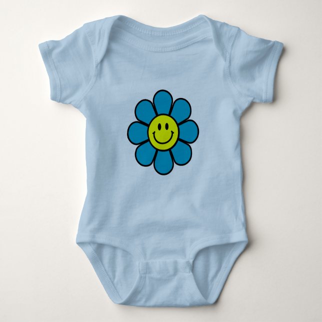 Flower Infant Creeper (Blue) (Front)