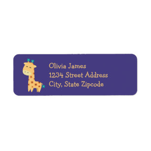 Flower Jungle Animals Return Address Label