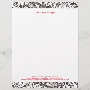 Flower Jungle Season's Greetings Products Custom Letterhead