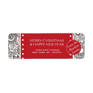 Flower Jungle Season's Greetings Products Return Address Label