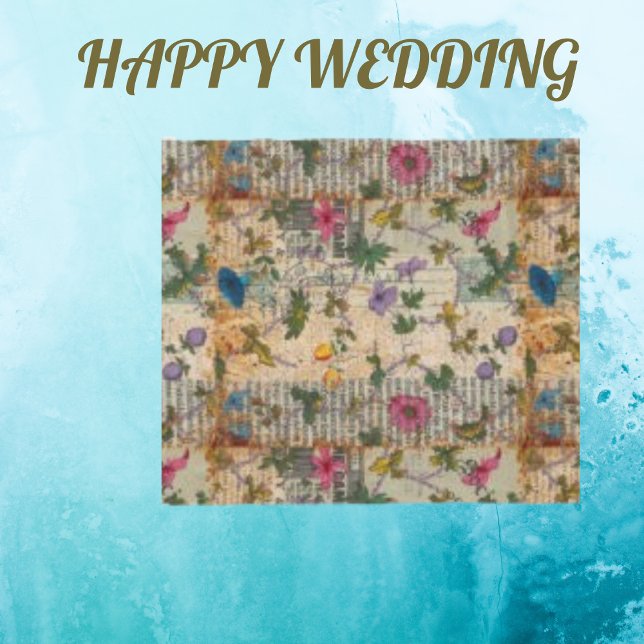 Flower Junk Modern Journal Scrapbook  Fleece Blanket (Creator Uploaded)