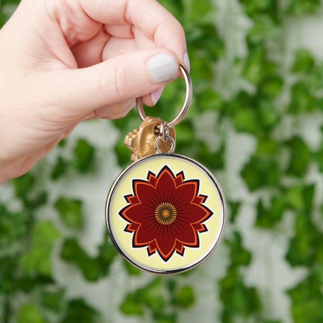 Flower Keychain - Floral Design (Hand)