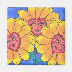 Flower Ladies Magnet