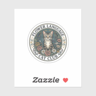 Flower Language Cat Cat Graphic Tee Art - Flower L