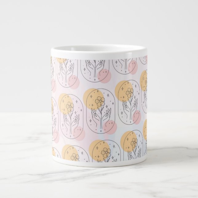 Flower Large Coffee Mug (Front)
