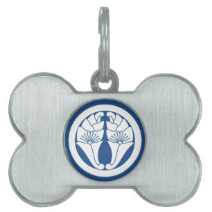 FLOWER LEAF HUGGING IN CIRCLE PET ID TAG