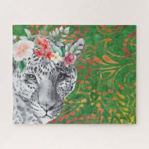 Flower Leopard Jungle Batik   Jigsaw Puzzle