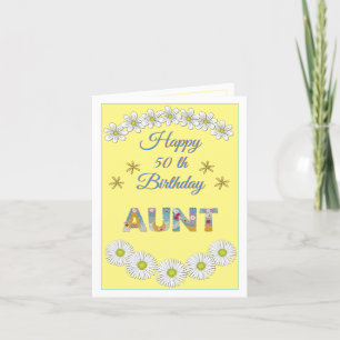 Flower letter Aunt Personalised Birthday card