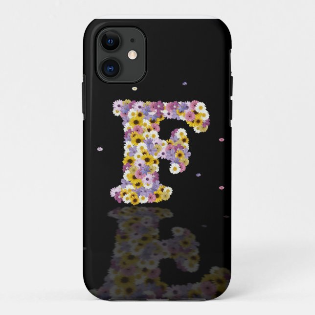 Flower letter F Case-Mate iPhone Case (Back)