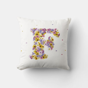 Flower letter F Cushion