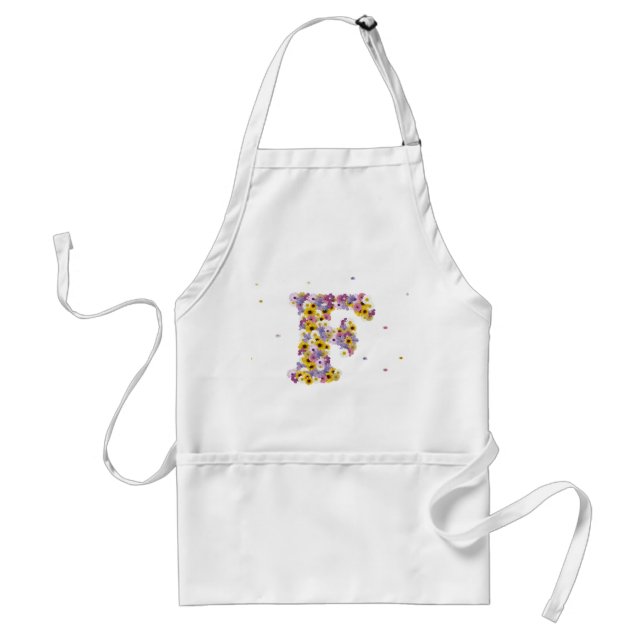 Flower letter F Standard Apron (Front)