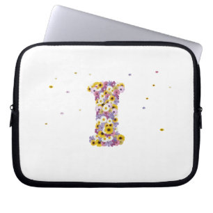 Flower letter I Laptop Sleeve