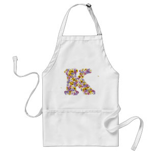 Flower letter K Standard Apron