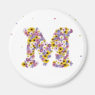 Flower letter M Magnet