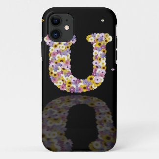 Flower letter U iPhone 11 Case