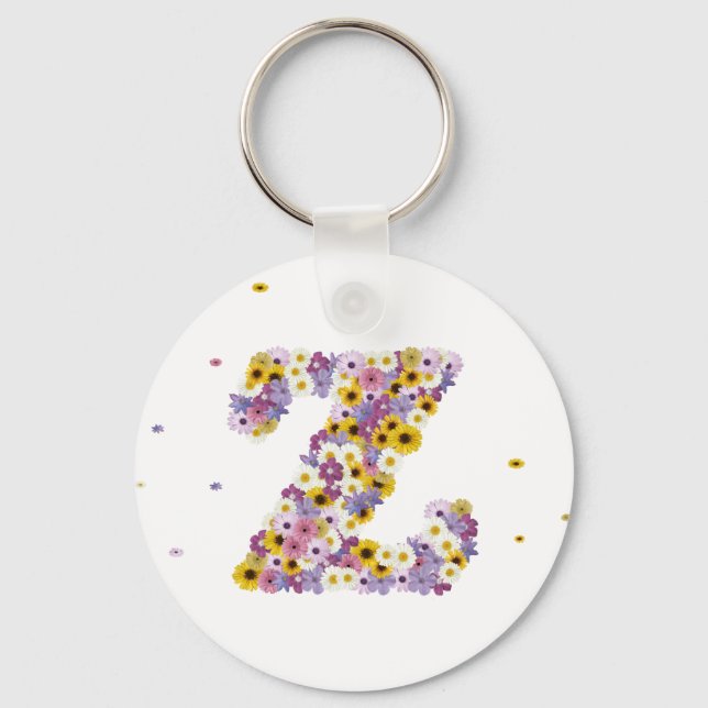 Flower letter Z Key Ring (Front)