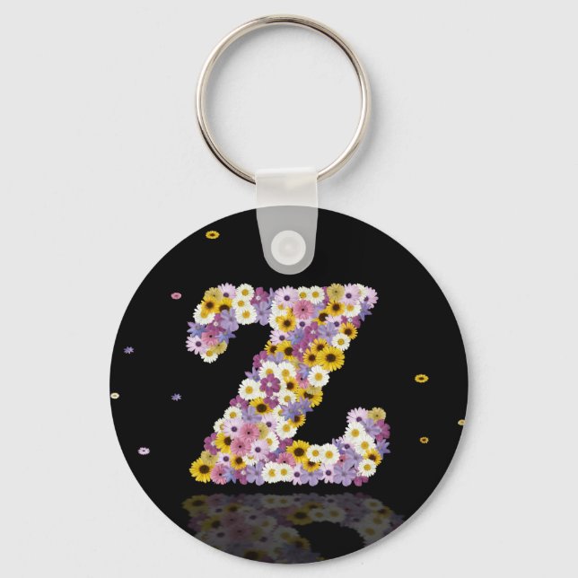 Flower letter Z Key Ring (Front)