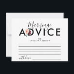 Flower Lettering | Maroon Marriage Advice Cards<br><div class="desc">These flower lettering maroon marriage advice cards are the perfect activity for a fall wedding reception or bridal shower. The design features a small bouquet of burgundy and peach flowers on bold typography for a modern elegant look. The backing features marsala watercolor brush strokes. Personalise these cards with the name...</div>