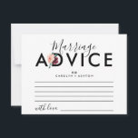 Flower Lettering | Maroon Marriage Advice Cards<br><div class="desc">These flower lettering maroon marriage advice cards are the perfect activity for a fall wedding reception or bridal shower. The design features a small bouquet of burgundy and peach flowers on bold typography for a modern elegant look. The backing features marsala watercolor brush strokes. Personalise these cards with the name...</div>
