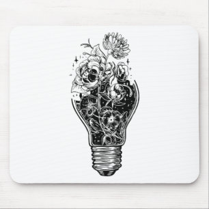 Flower Light Bulb Of Power Tree Peace For Hippies Mouse Pad