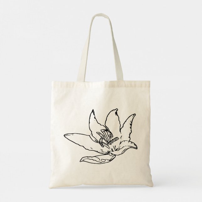 Flower Lily Tote Bag (Back)